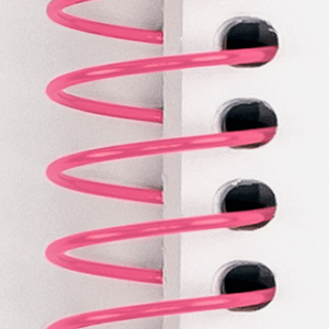 Pink coil binding
