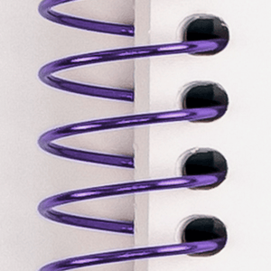Purple coil binding