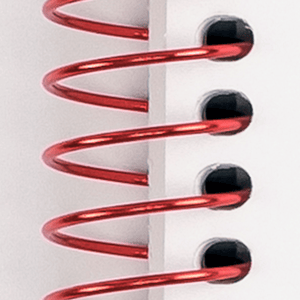 Red coil binding